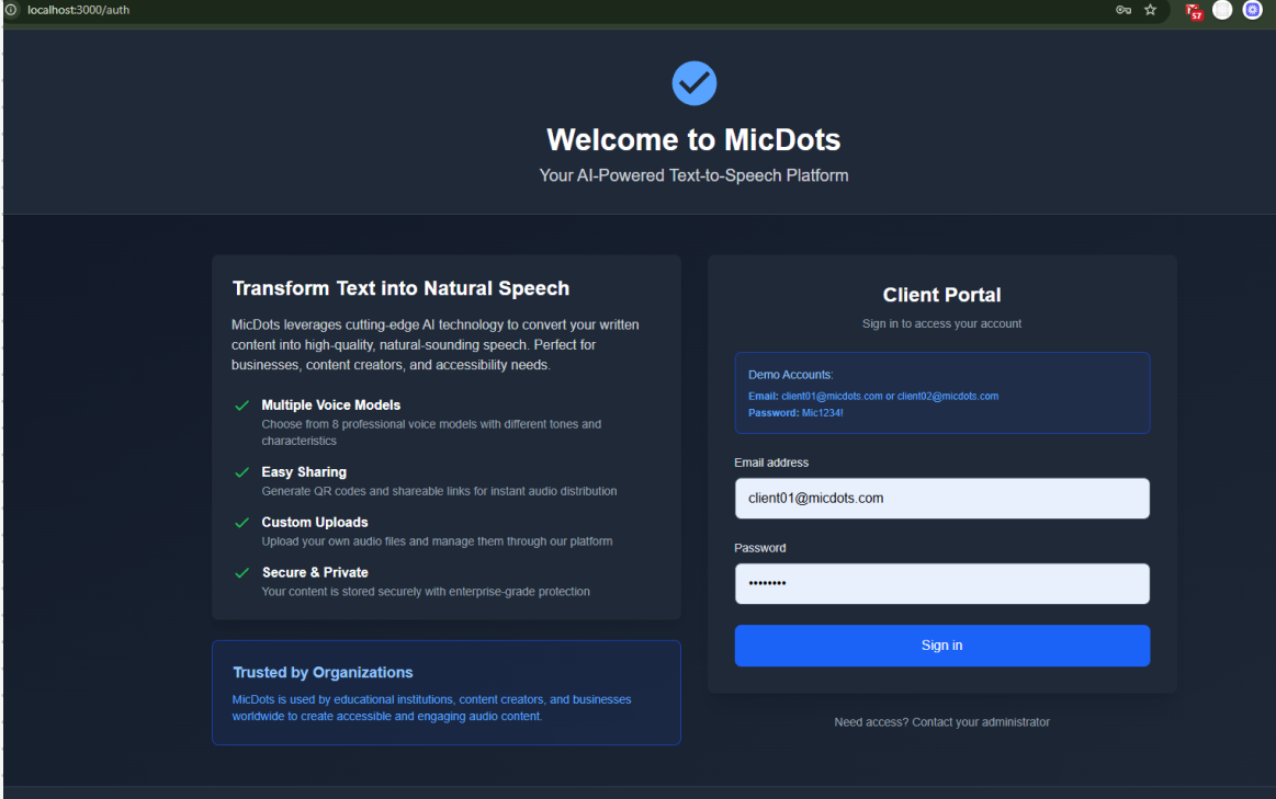 Login Page Design